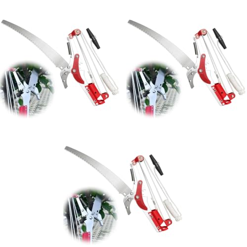 Serplex® Tree Pruner 2 in 1 Pole Saw Head Gardening Bypass for High Branches SK5 Alloy Steel Hand Shears Labor-Saving Spring Loaded 3 PCS Serplex® Tree Pruner 2 in 1 Pole Saw Head Gardening Bypass for High Branches SK5 Alloy Steel Hand Shears Labor-Saving Spring Loaded 3 PCS